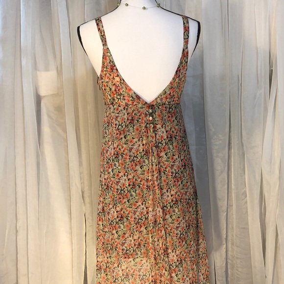 Forever 21 Sheer Hi Low Summer Dress - Button Back - Picture 6 of 8